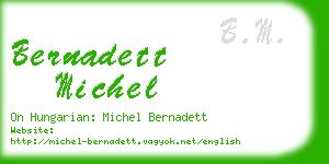 bernadett michel business card